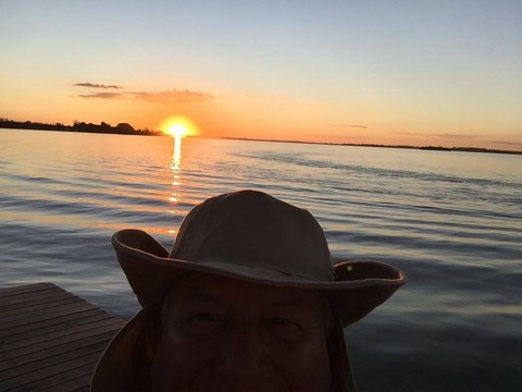 pescaria em miguelopolis por do sol